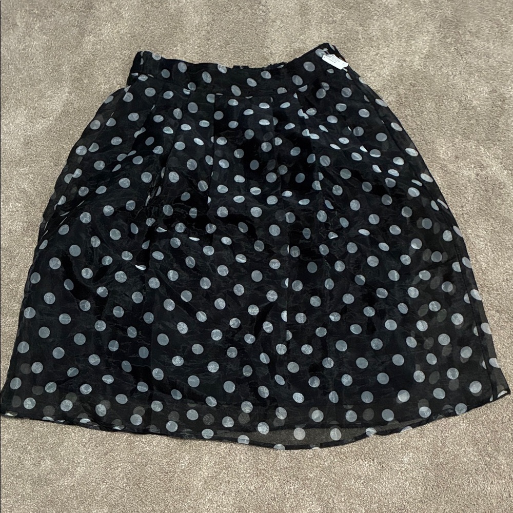 Stylish Black Polka Dot Skirt Her Destiny